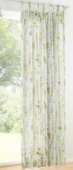 Bedruckter Vorhang Dandelion mit Ösen weiß - Höhe 145 bis