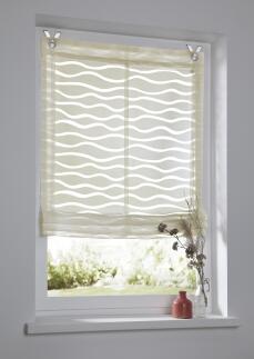 Raffrollo nach Maß Enya natur | Ösenrollo ohne Bohren