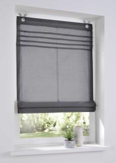 Raffrollo nach Maß Kessy Biese grau