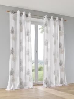 Vorhang Bellinda taupe weiss halbtransparent