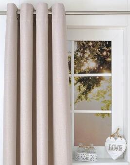 Blickdichter Vorhang - Baumwolle aus Höhe 145 natur Lene 