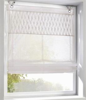 Tuck Kessy weiss Landhaus Raffrollo