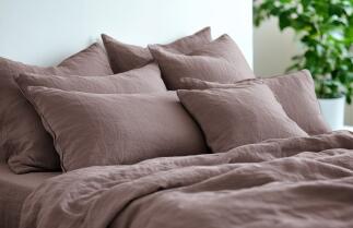 Öko-Tex zertifizierte Leinenbettwäsche in Karamell Braun