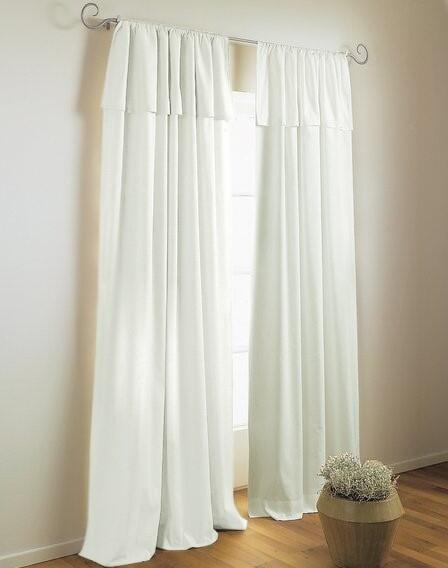 Blickdichter Vorhang Lene aus 145 Höhe - weiss Baumwolle 