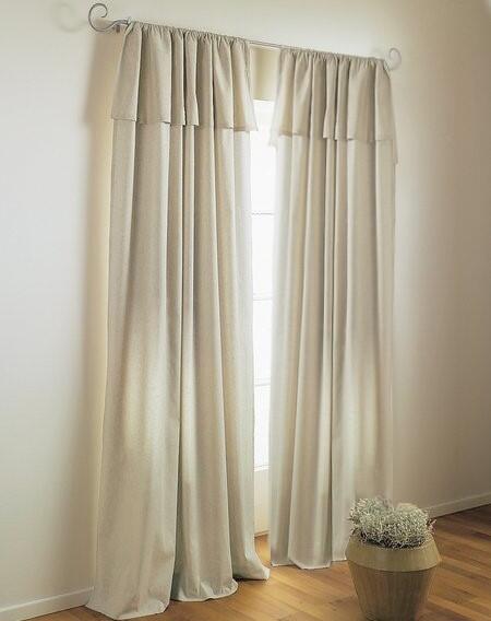 Blickdichter Vorhang Lene aus Baumwolle | natur - Höhe 145